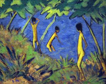 奧托 米勒 Landscape with Yellow Nudes 奧托 米勒 Landscape with Yellow Nudes